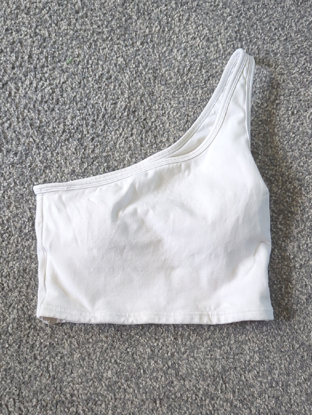 Klassy Network White One-Shoulder Crop Top